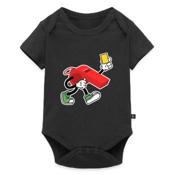 Sifflet de l’arbitre avec carton jaune Shiri - Body à manches courtes Premium Bébé - noir - Devant