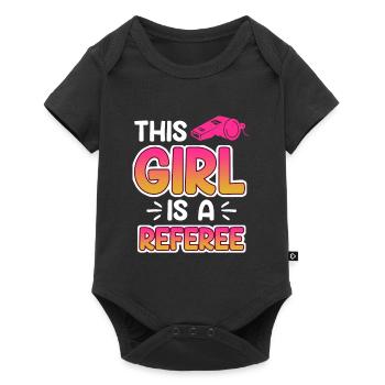 Women Referee Referee Schiri - Baby Premium short-sleeve bodysuit - black - Front