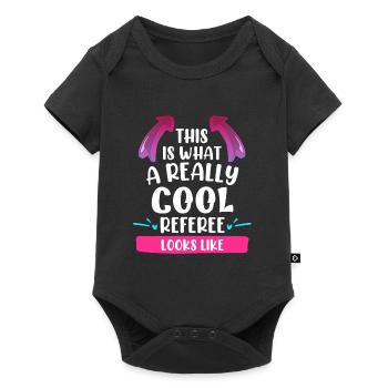 This is what a cool referee looks like - Baby Premium short-sleeve bodysuit - black - Front
