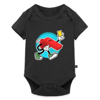Sifflet de l’arbitre avec carton jaune Shiri - Body à manches courtes Premium Bébé - noir - Devant