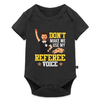 Referee - Baby Premium short-sleeve bodysuit - black - Front