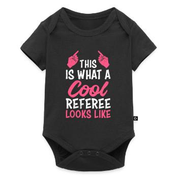 This is what a cool referee looks like - Baby Premium short-sleeve bodysuit - black - Front