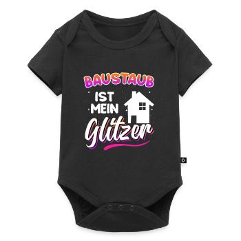 Bauherrin Bauherr Baustaub Eigenheim - Baby Premium Kurzarmbody - Schwarz - Vorne