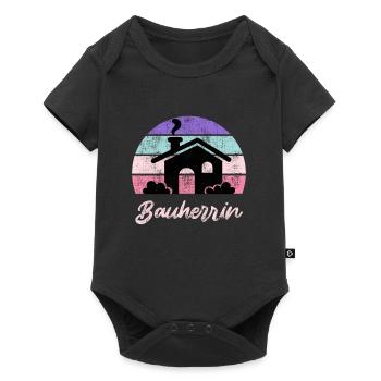 Eigenheim Bauherrin - Baby Premium Kurzarmbody - Schwarz - Vorne