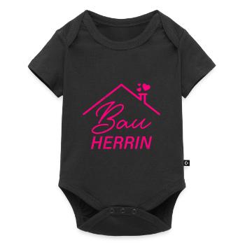 Bauherrin Eigenheim Richtfest Bauherrin - Baby Premium Kurzarmbody - Schwarz - Vorne