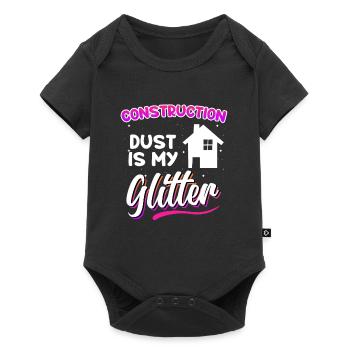 Bauherrin Bauherr Baustaub Eigenheim - Baby Premium Kurzarmbody - Schwarz - Vorne