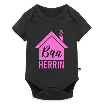Bauherrin Eigenheim Richtfest Bauherrin - Baby Premium Kurzarmbody - Schwarz - Vorne