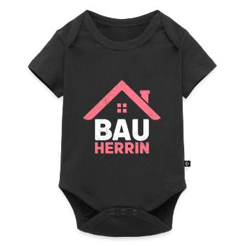 Bauherrin Eigenheim Richtfest Bauherrin - Baby Premium Kurzarmbody - Schwarz - Vorne