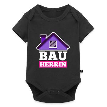 Bauherrin - Baby Premium Kurzarmbody - Schwarz - Vorne
