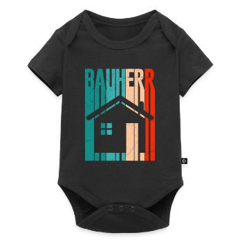 Richtfest Eigenheim Bauherr - Baby Premium Kurzarmbody - Schwarz - Vorne