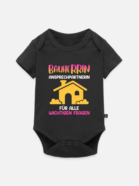 Bauherrin Eigenheim - Baby Premium Kurzarmbody - Schwarz