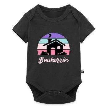 Eigenheim Bauherrin - Baby Premium Kurzarmbody - Schwarz - Vorne