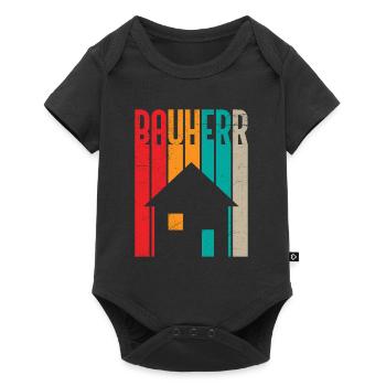 Richtfest Eigenheim Bauherr - Baby Premium Kurzarmbody - Schwarz - Vorne