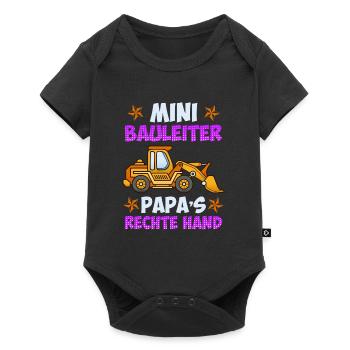 Eigenheim Kinder Spruch Bauleiter - Baby Premium Kurzarmbody - Schwarz - Vorne