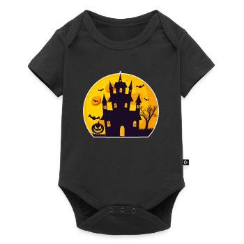 Halloween au château effrayant - Body à manches courtes Premium Bébé - noir - Devant