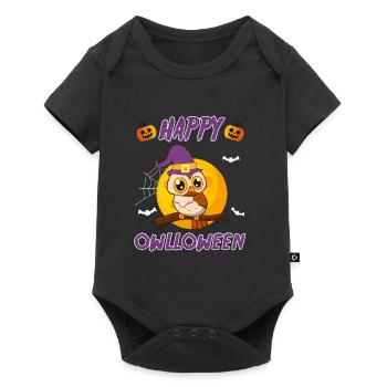 Owloween Happy Owl Halloween - Body à manches courtes Premium Bébé - noir - Devant