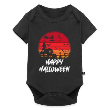 Happy Hexen Halloween - Baby Premium Kurzarmbody - Schwarz - Vorne
