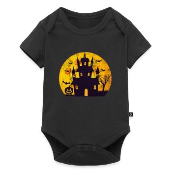 Halloween au château effrayant - Body à manches courtes Premium Bébé - noir - Devant