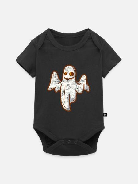 Geisterstunde Geist Halloween - Baby Premium Kurzarmbody - Schwarz