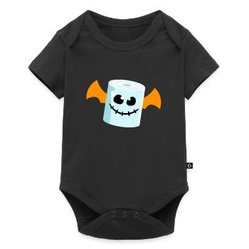 Papier toilette Bat Halloween - Body à manches courtes Premium Bébé - noir - Devant