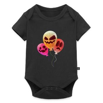 Pumpkin Mask Halloween Balloon - Baby Premium short-sleeve bodysuit - black - Front