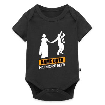 Game over- JGA Männer Jungesellenabschied Hochzeit - Baby Premium Kurzarmbody - Schwarz - Vorne