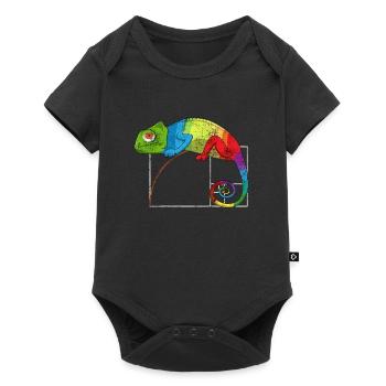 Fibonacci Tag Goldenes Ratio Mathe Chamäleon - Baby Premium Kurzarmbody - Schwarz - Vorne