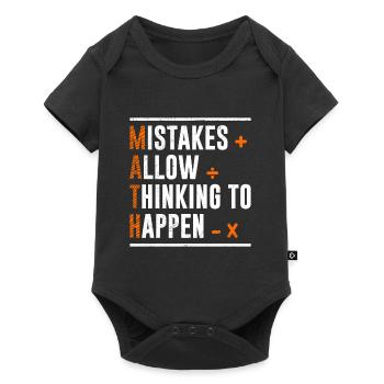 Mistakes allow Thinking to happen Math - Baby Premium short-sleeve bodysuit - black - Front