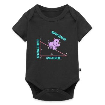 Mathématicien Professeur de mathématiques Hippotenuse - Body à manches courtes Premium Bébé - noir - Devant