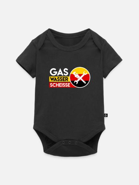 Gas Wasser Scheiße Klempner - Baby Premium Kurzarmbody - Schwarz