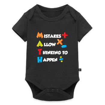 Mistakes allow Thinking to happen Mathematics - Baby Premium short-sleeve bodysuit - black - Front