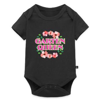 Garten Königin Gärtnerin - Baby Premium Kurzarmbody - Schwarz - Vorne