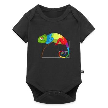Fibonacci Jour Nombre d’Or Math Caméléon - Body à manches courtes Premium Bébé - noir - Devant