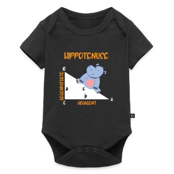 Mathématicien Hippotenuse Hippo Triangle - Body à manches courtes Premium Bébé - noir - Devant