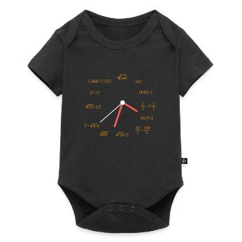 Mathématicien regarder drôle de mathématiques - Body à manches courtes Premium Bébé - noir - Devant