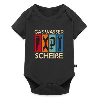 Klempner Gas Wasser Scheiße - Baby Premium Kurzarmbody - Schwarz - Vorne