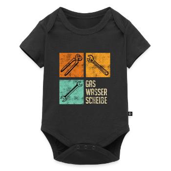 Gas Wasser Scheiße Klempner - Baby Premium Kurzarmbody - Schwarz - Vorne