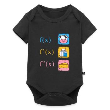 Math Derivation Cow Milk Cheese - Baby Premium short-sleeve bodysuit - black - Front
