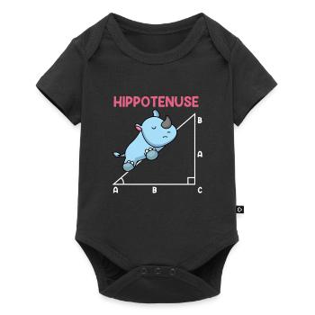 Hypoténuse Hippopotence Math - Body à manches courtes Premium Bébé - noir - Devant