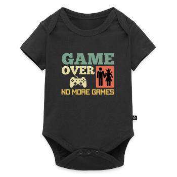Game Over No Games Wedding Boys' Party - Baby Premium short-sleeve bodysuit - black - Front