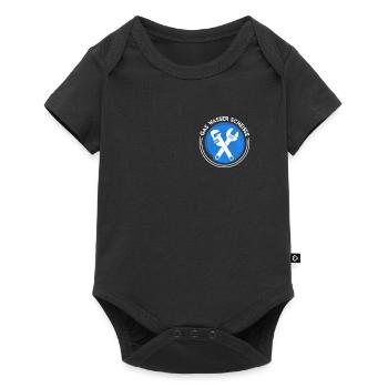 Klempner Spruch Gas Wasser Scheiße - Baby Premium Kurzarmbody - Schwarz - Vorne