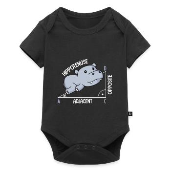 Mathématiques Hippotenuse mathématiques amusantes - Body à manches courtes Premium Bébé - noir - Devant