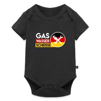 Gas Wasser Scheiße Klempner - Baby Premium Kurzarmbody - Schwarz - Vorne
