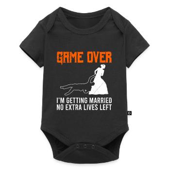 Game Over - Hochzeit Jungesellenabschied Mann - Baby Premium Kurzarmbody - Schwarz - Vorne