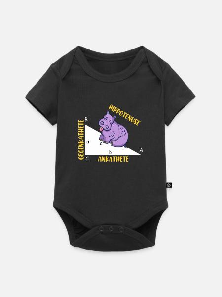 Hippotenuse Mathe - Baby Premium Kurzarmbody - Schwarz