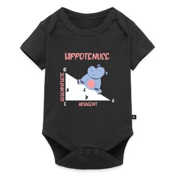 Mathématicien Hippotenuse Hippo Triangle - Body à manches courtes Premium Bébé - noir - Devant