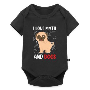 J’adore les mathématiciens en mathématiques et les vadrouilles de chien - Body à manches courtes Premium Bébé - noir - Devant