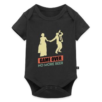 Game over- JGA Männer Jungesellenabschied Hochzeit - Baby Premium Kurzarmbody - Schwarz - Vorne