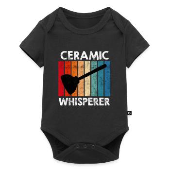 Ceramic Whisperer Plant Mechanic Plumber - Baby Premium short-sleeve bodysuit - black - Front