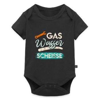Gas Wasser Scheiße - Baby Premium Kurzarmbody - Schwarz - Vorne
